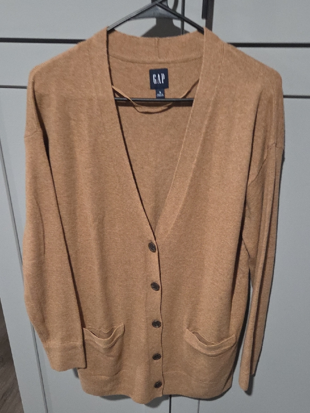 GAP Camel Brown V-Neck Button Cardigan
